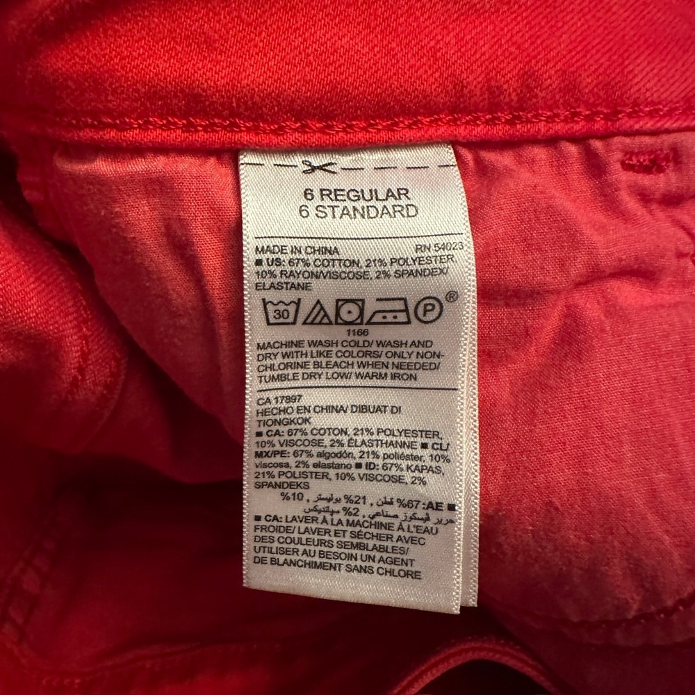 Old Navy Red Rockstar Mid-Rise Skinny Jeans Size 6 - Picture 4 of 8